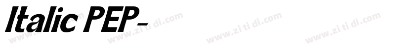 Italic PEP字体转换